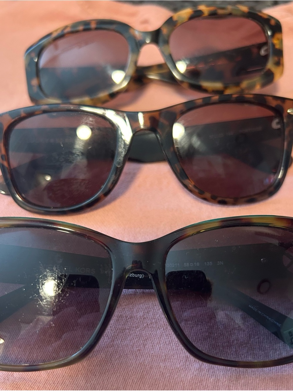 Sunglasses Lot of 3 - Michael Kors, Lucky Brand & Tortoise Shell